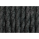 przewód w oplocie naturalnym - bawełna czarna skręcana 3x0,75mm2